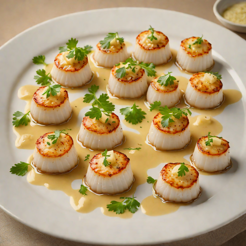 Pan-Seared Scallops with Garlic Lemon Sauce