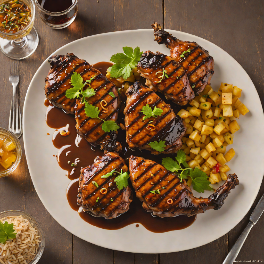 Caribbean Dark Rum-Glazed Jerk Chicken