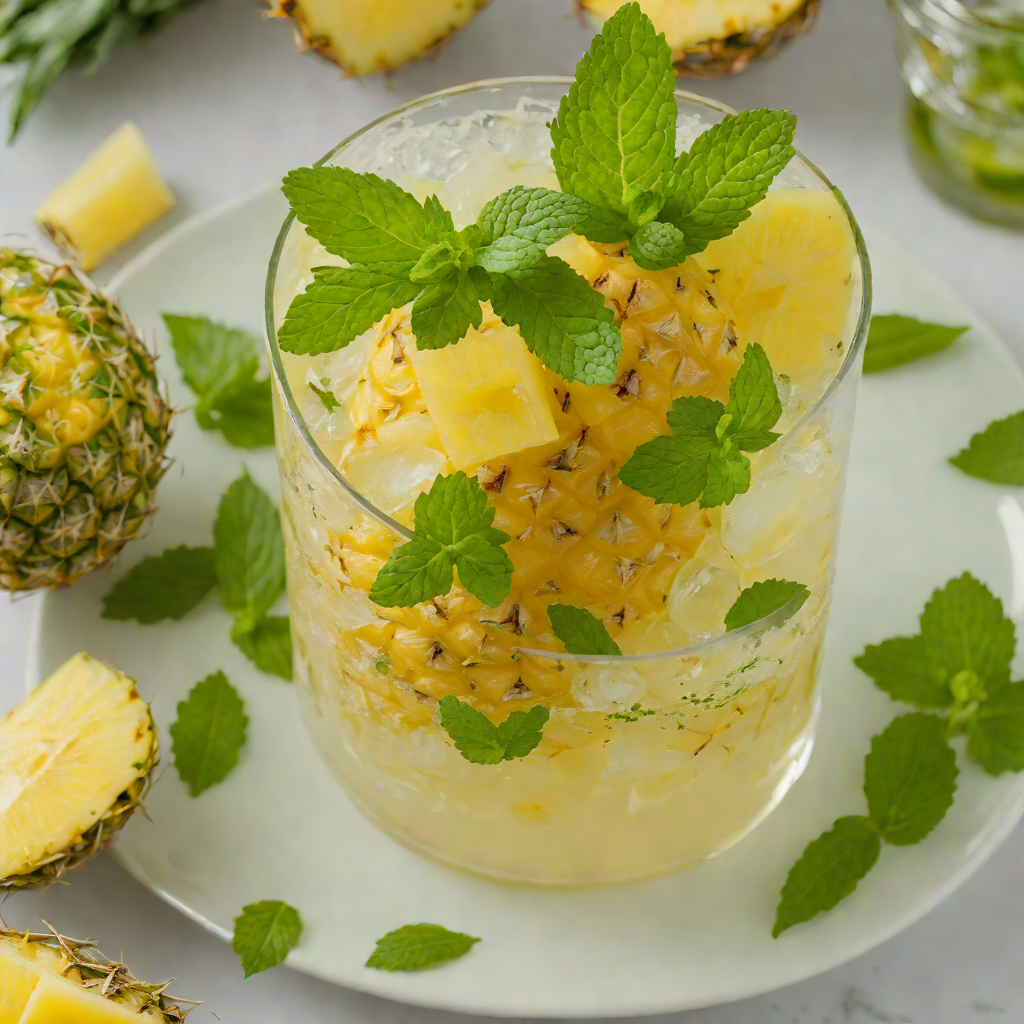 Tropical Pineapple-Mint Cooler