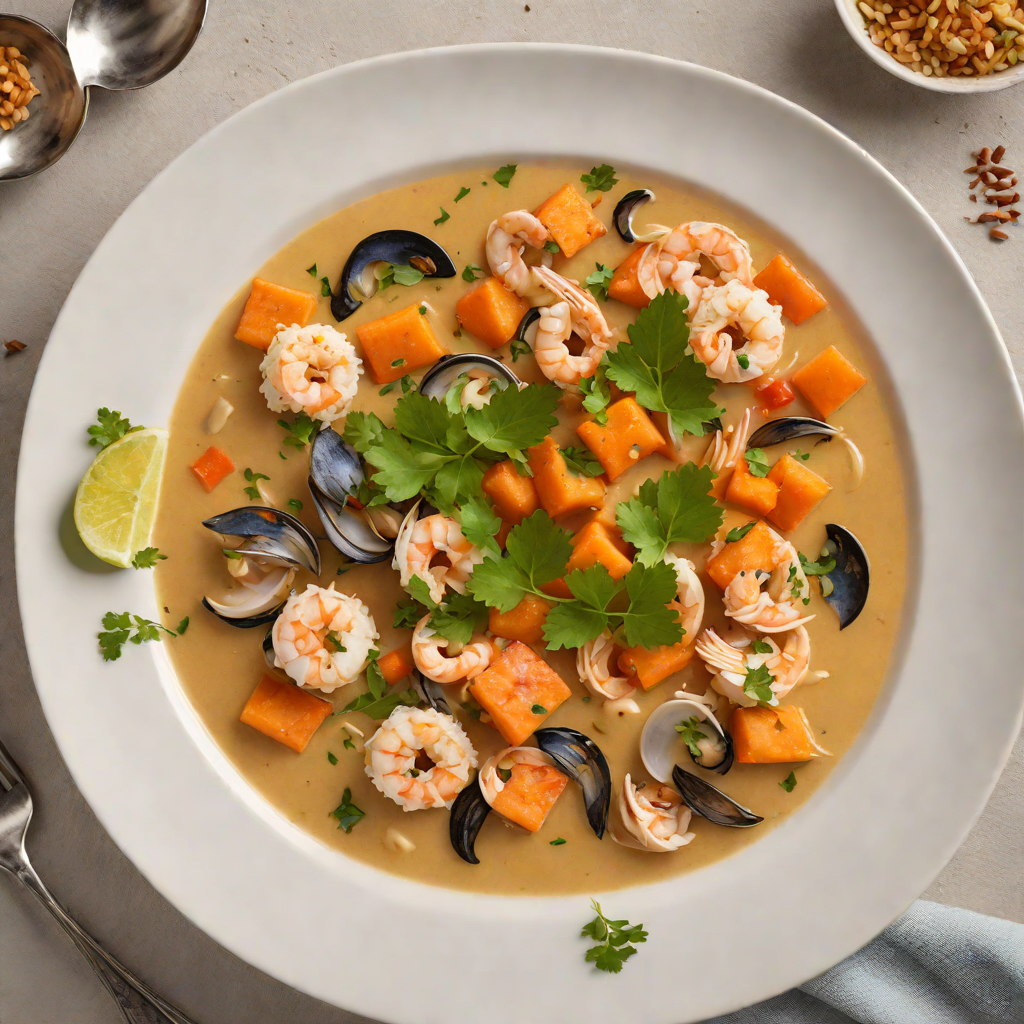 Coconut-Lemongrass Seafood Stew with Sweet Potato
