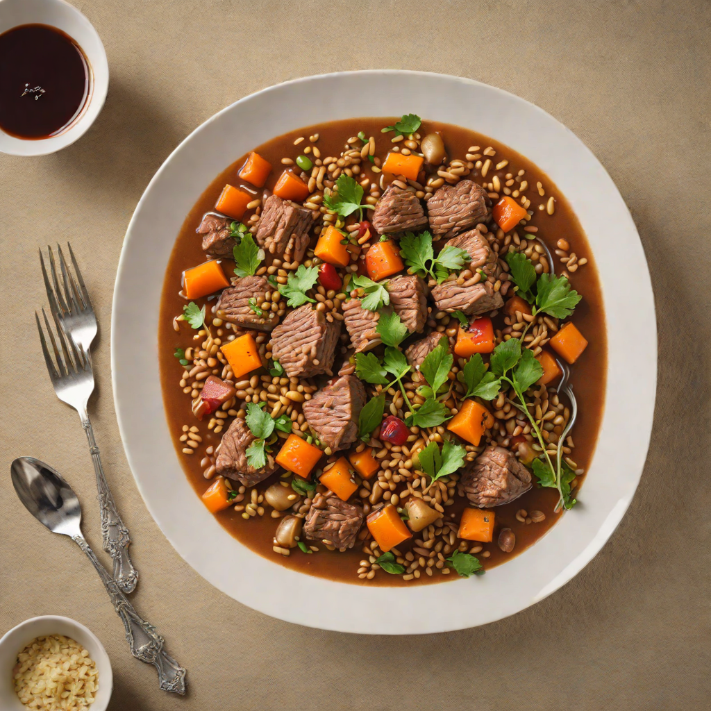 Slow-Cooked Lamb Stew with Sumac and Barley