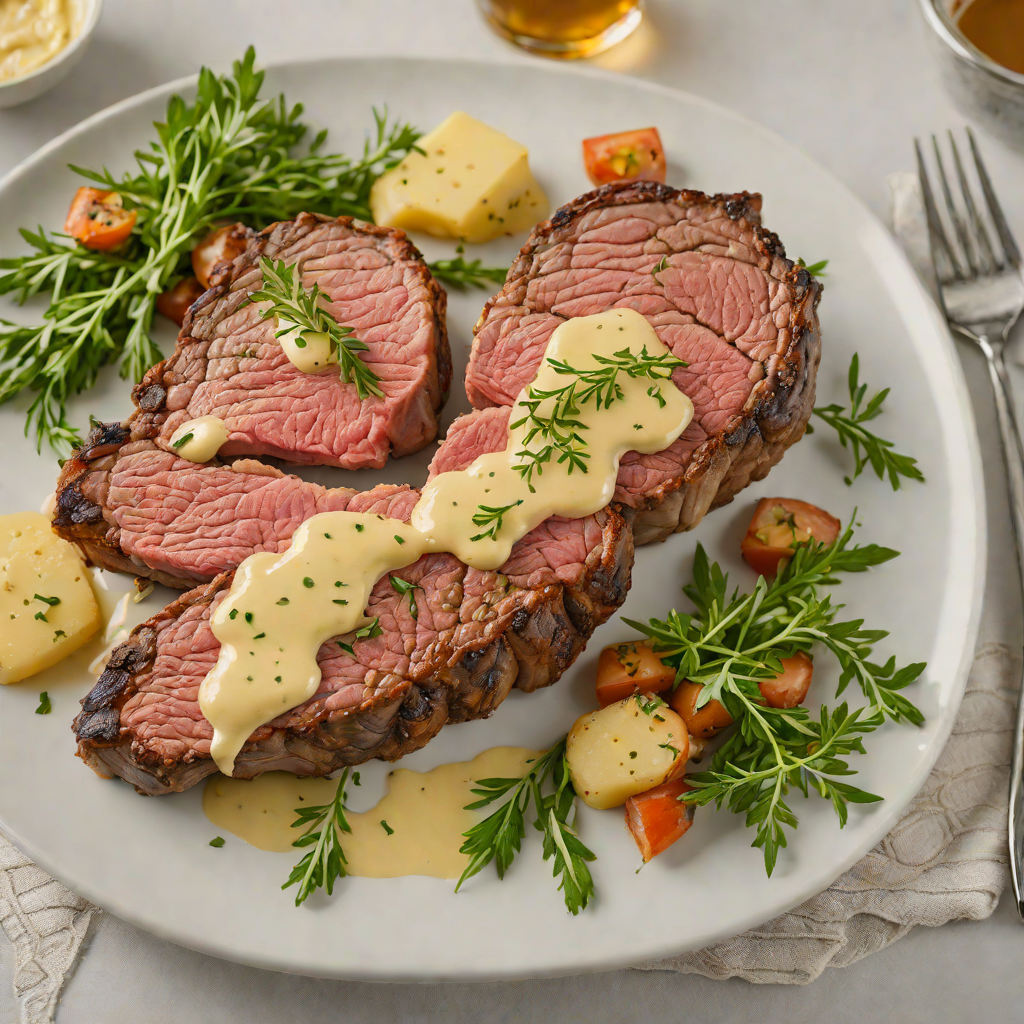 Pan-Seared Omaha Ribeye with Garlic Herb Butter