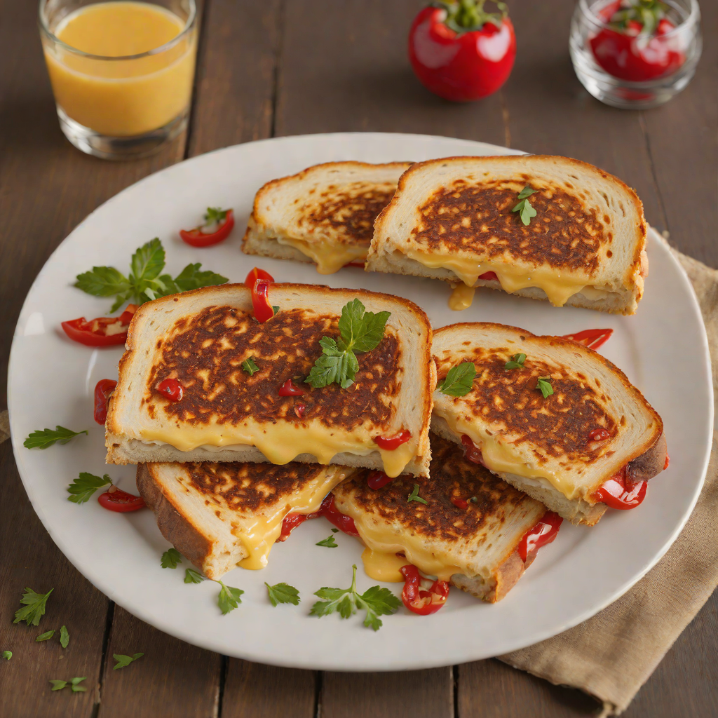 Old Market-Inspired Smoked Gouda and Roasted Red Pepper Grilled Cheese