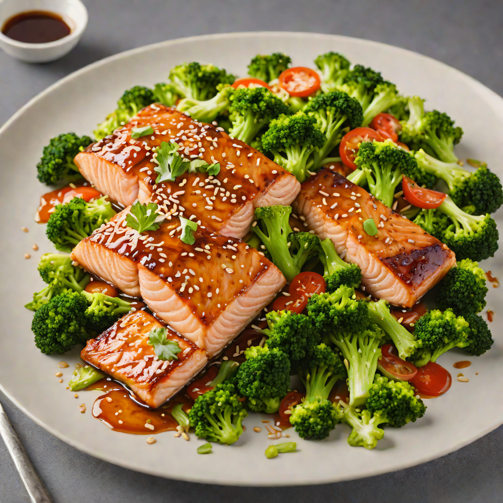 Honey-Soy Glazed Salmon with Sesame Broccoli Stir-Fry