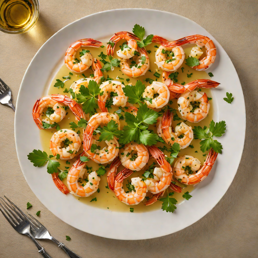 Spanish-Style Garlic Shrimp with White Wine and Parsley