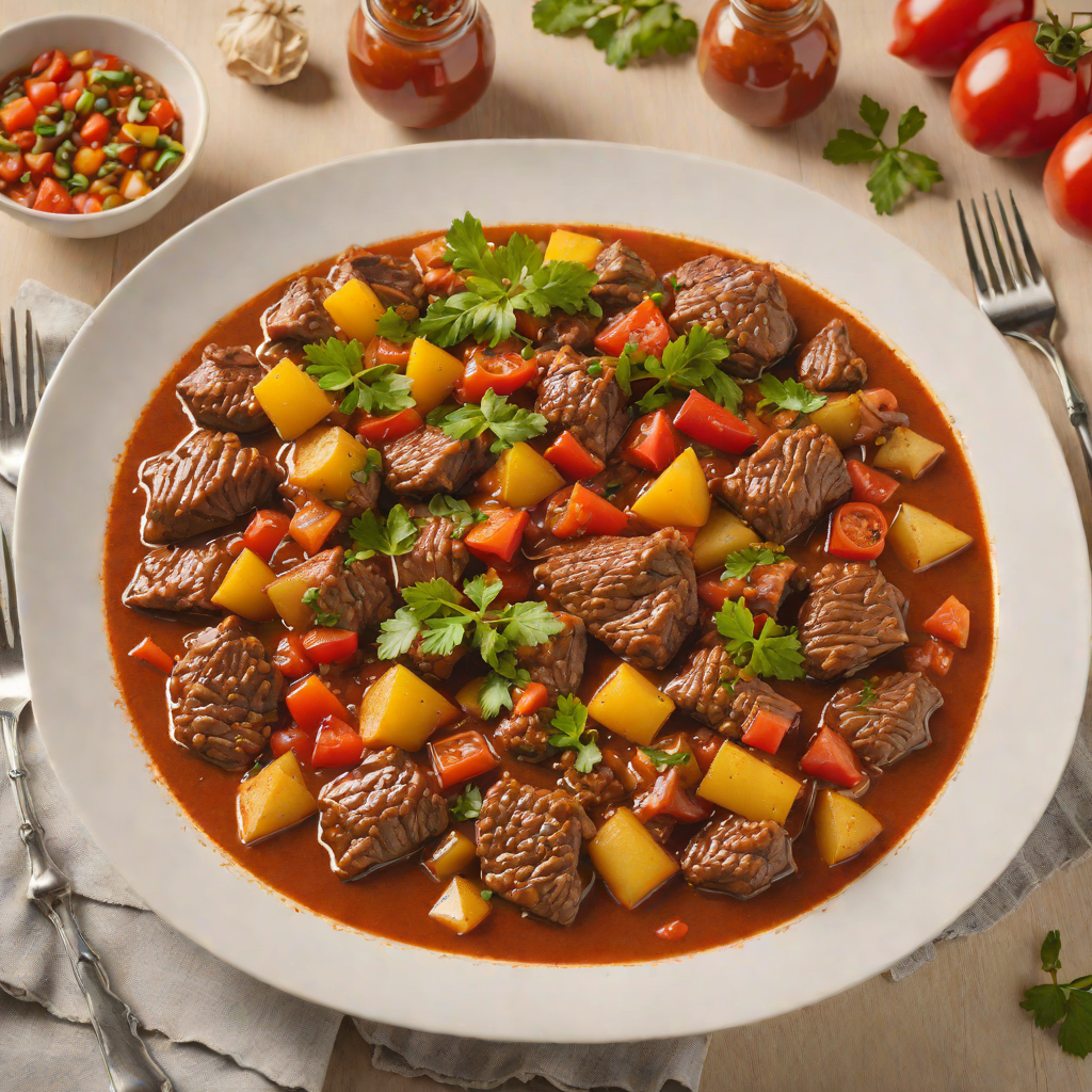 Slow-Cooked Spanish Beef Stew with Tomatoes and Paprika