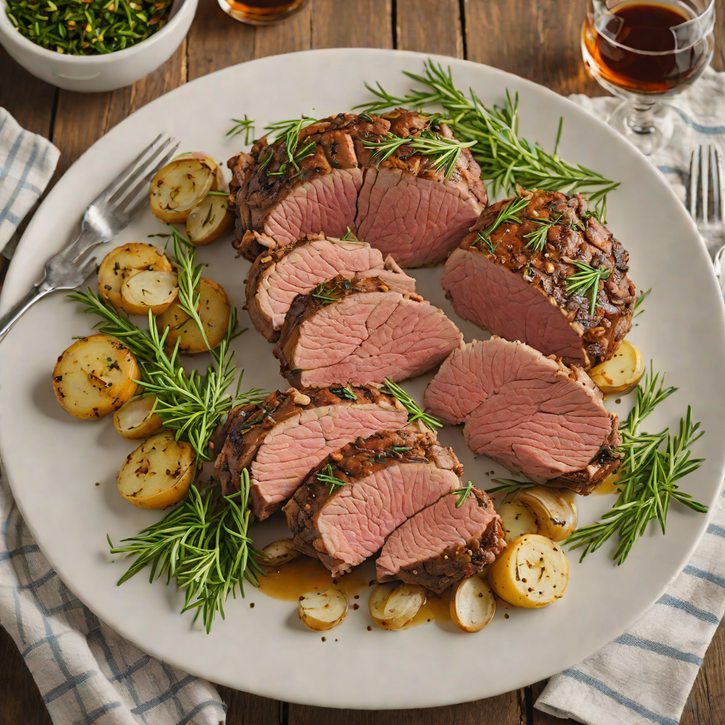 Father’s Day Herb-Roasted Leg of Lamb with Garlic and Rosemary