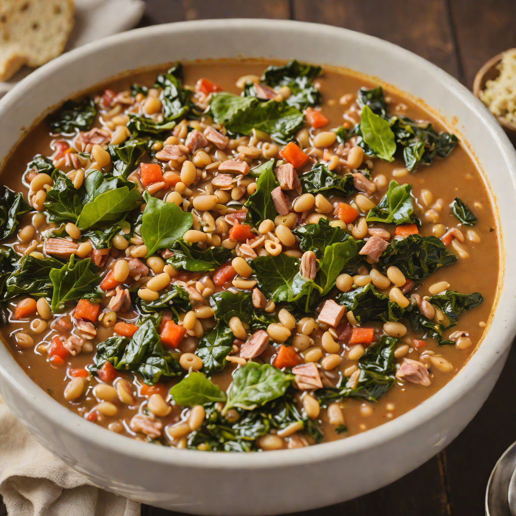 Spiced Black-Eyed Pea and Collard Greens Stew with Smoked Turkey