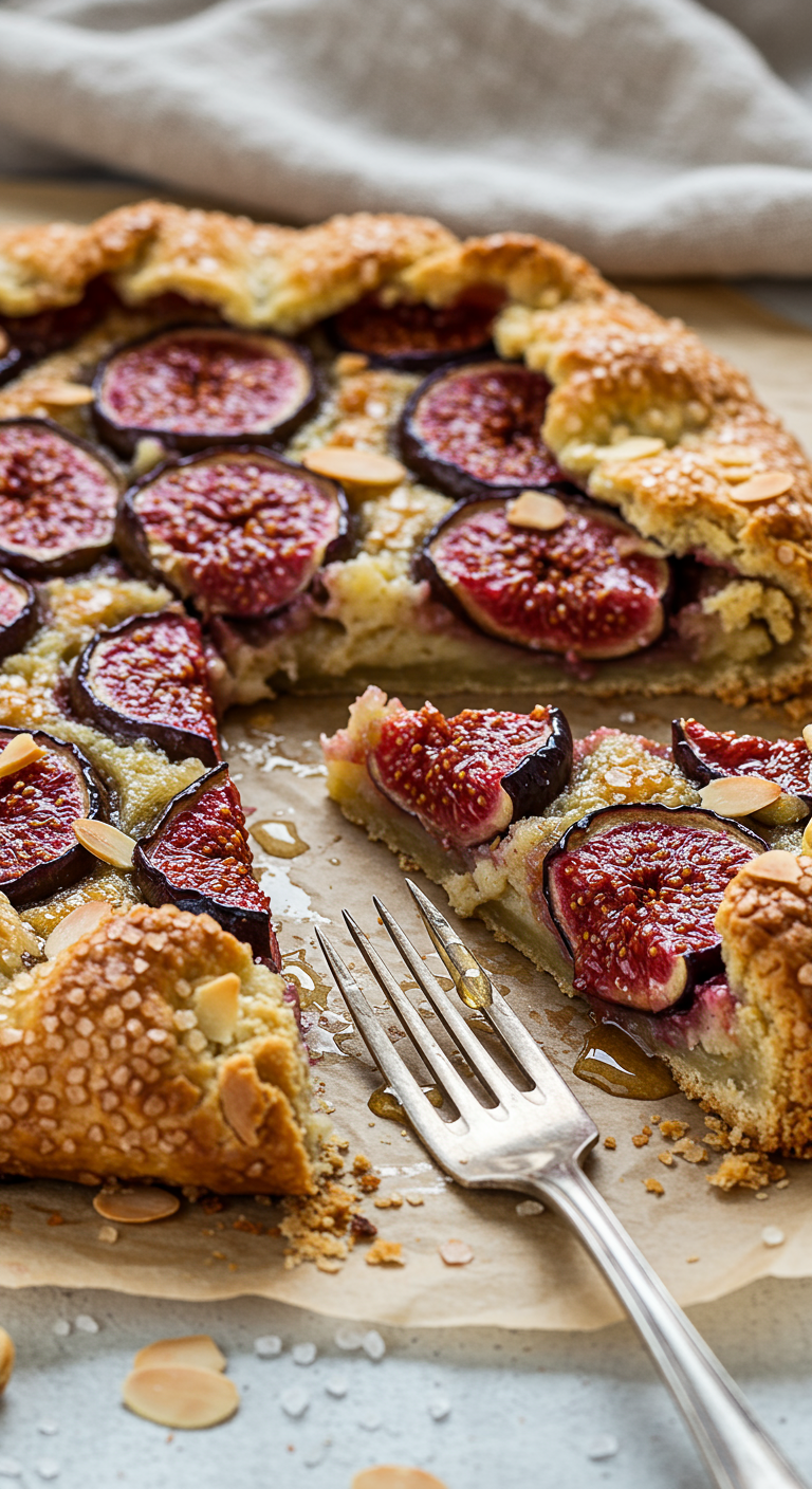 Almond and Honey Phyllo Tart with Roasted Figs