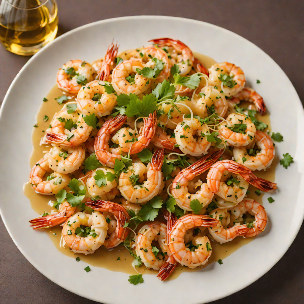 Sautéed Garlic Butter Shrimp with White Wine Reduction