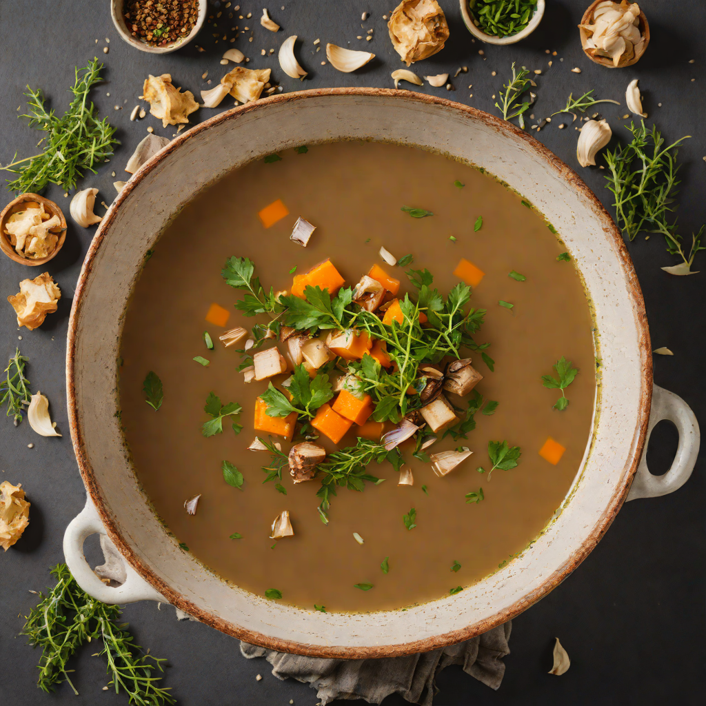 Spiced Vegetable Broth with Garlic and Thyme
