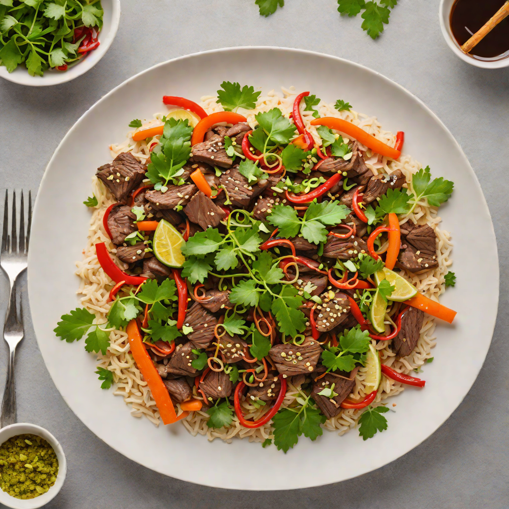 Bush-Spiced Kangaroo Stir Fry with Finger Lime