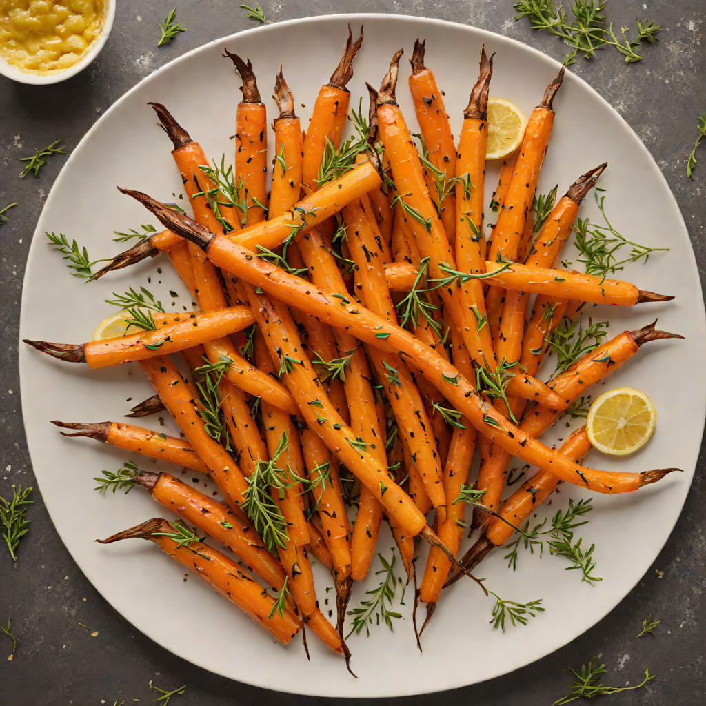 Honey-Glazed Roasted Carrots with Thyme and Lemon Zest