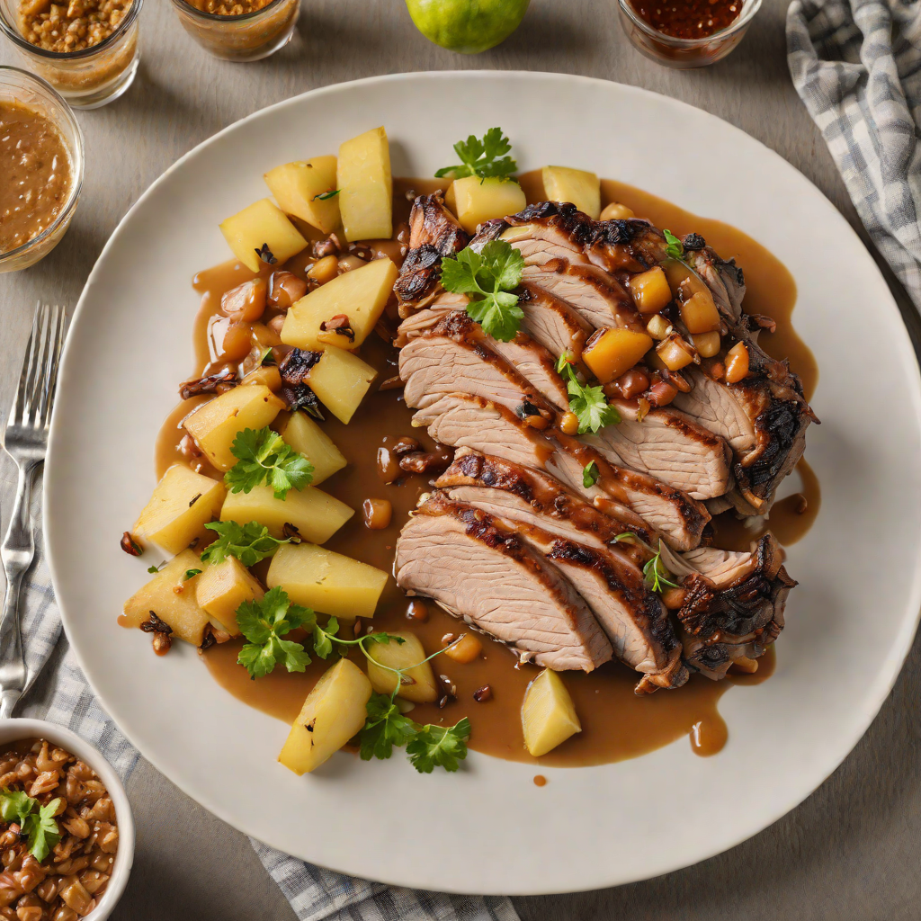 Slow-Roasted Pork Shoulder with Spiced Apple Sauce