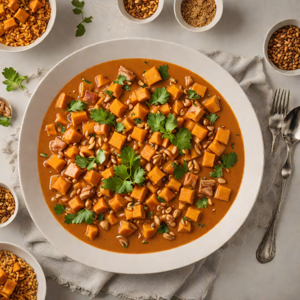 Spiced Nigerian-Inspired Peanut Stew with Sweet Potatoes