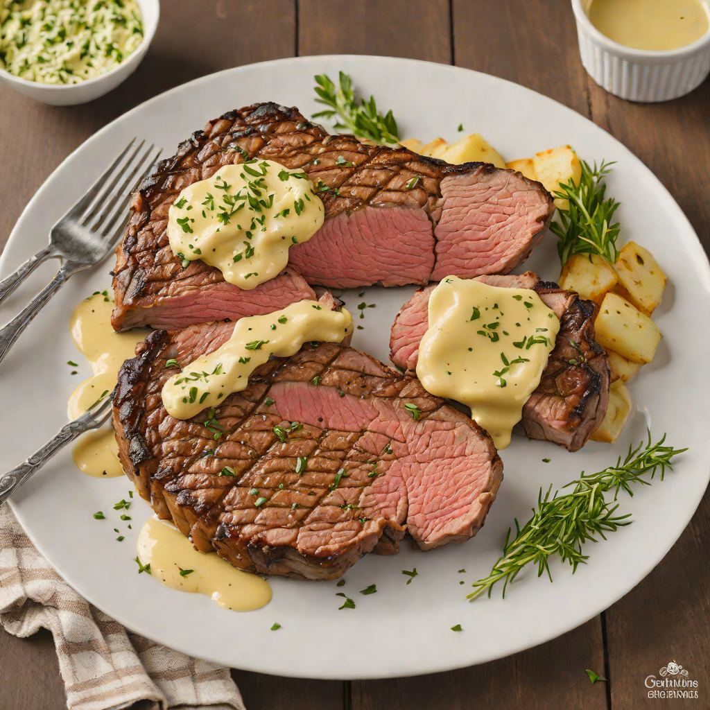 Grilled Omaha-Style Ribeye with Garlic Herb Butter