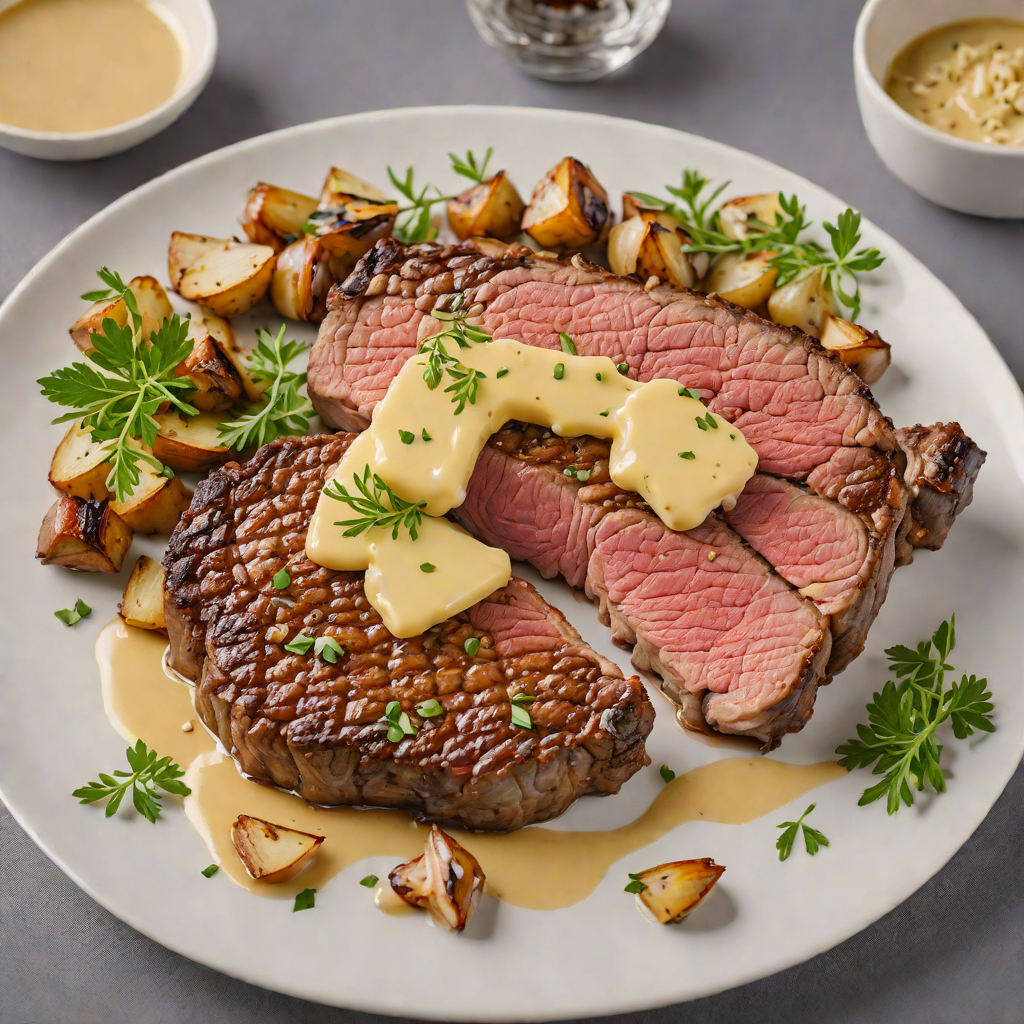 Pan-Seared Ribeye with Roasted Garlic Butter