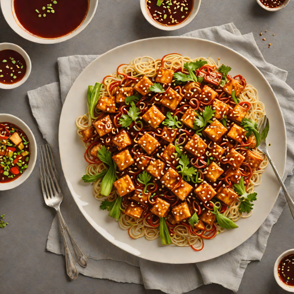 Spicy Korean-Inspired Tofu Stir-Fry with Gochujang Glaze