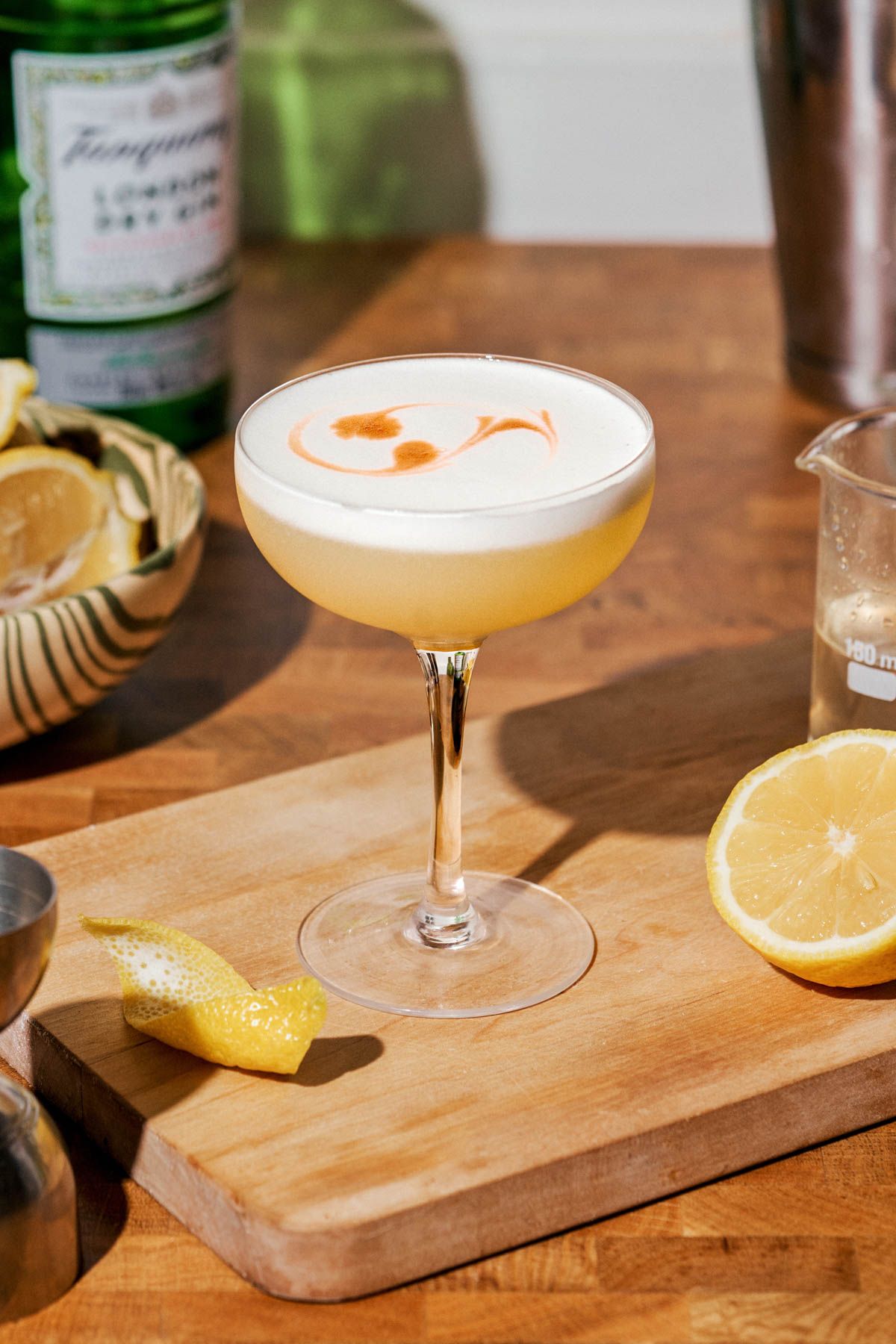 Cardamom Gin Sour with Honey