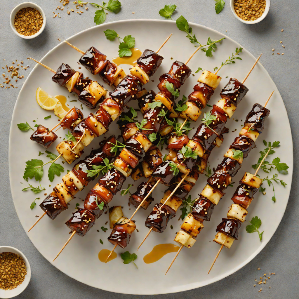 Grilled Date and Halloumi Skewers with Za’atar Drizzle