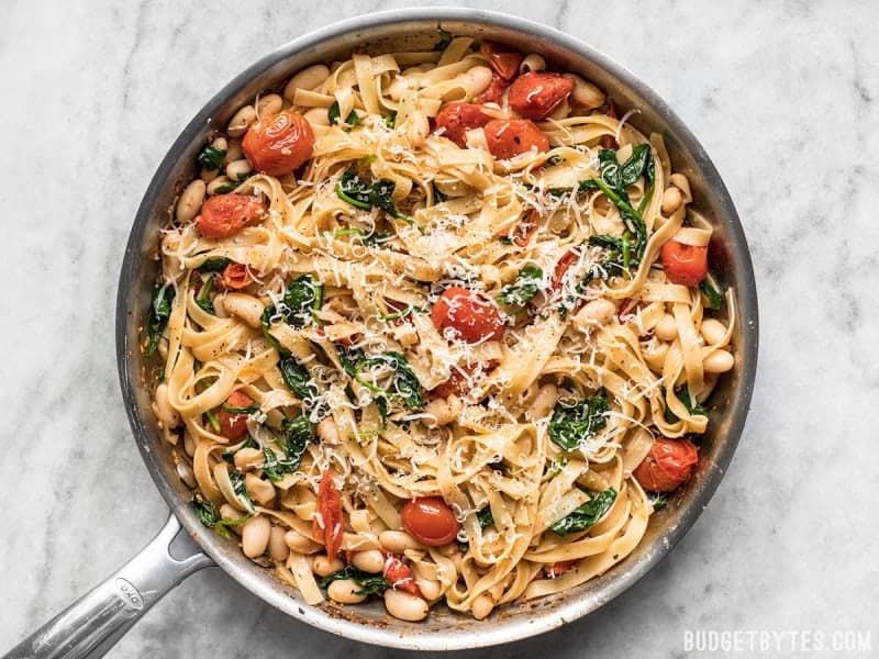 Creamy Herb-Infused White Bean Pasta