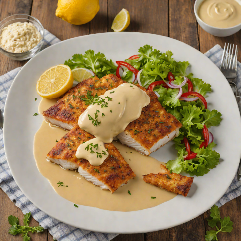 Pan-Seared Catfish with Cajun Spice and Lemon Aioli