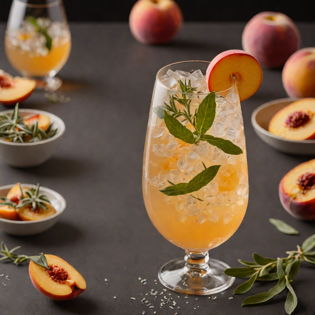 Smoky Peach and Sage Fizz