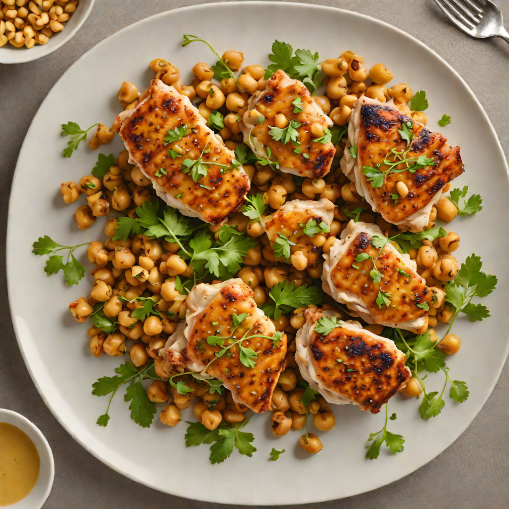 Sautéed Chicken Thighs with Smoky Paprika and Warm Chickpea Salad