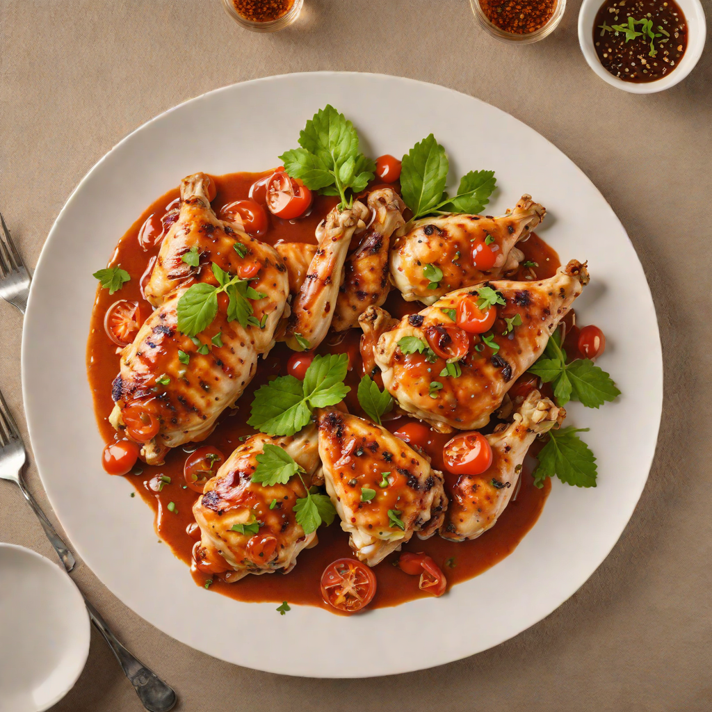 Grilled Chicken Poulet DG with Spicy Tomato Sauce
