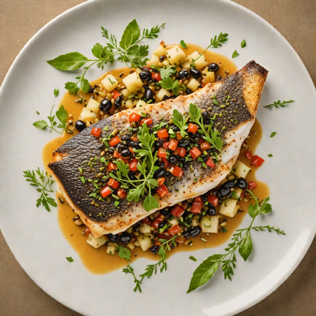 Pan-Seared Sea Bass with Ligurian Olive Tapenade