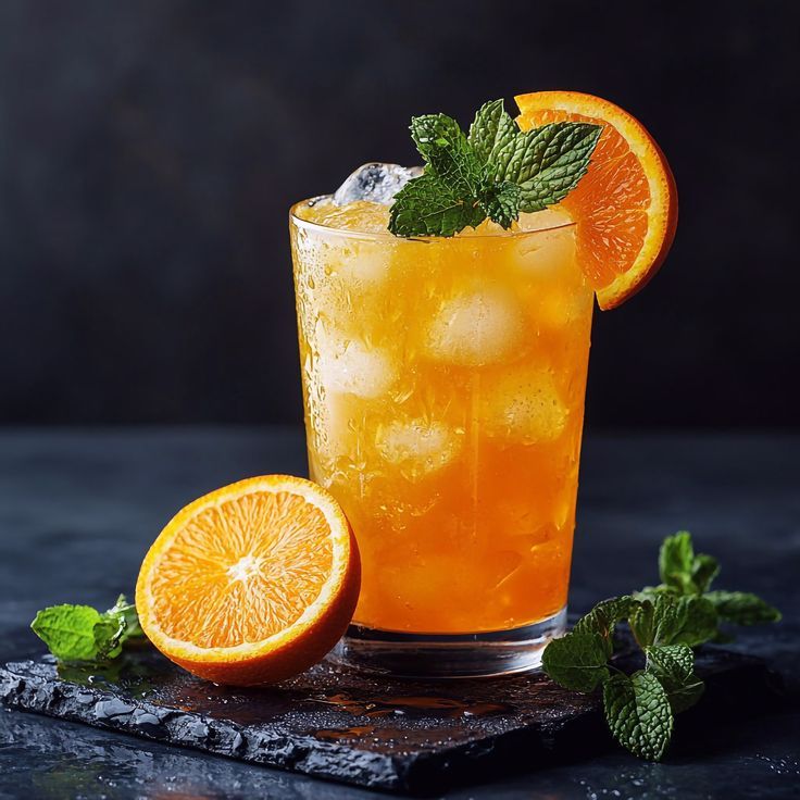Orange-Basil Cuban Adjustment Fizz