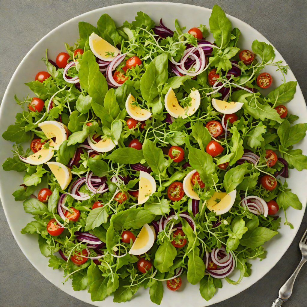 Steamed Venus Herb Salad with Nectar Dressing
