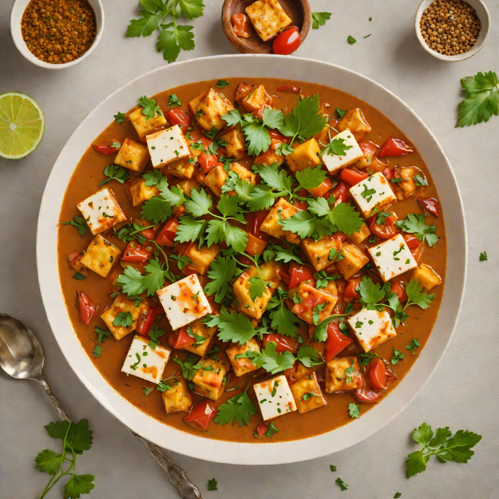 Spiced Tomato and Paneer Curry with Fresh Cilantro