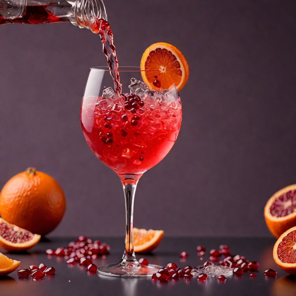 Genetic Red Fizz with Blood Orange and Pomegranate