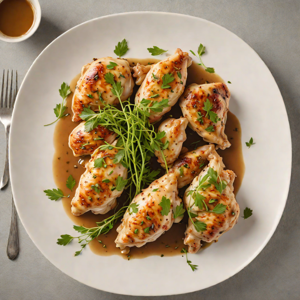 Sautéed Chicken with Bitter Herb and Vinegar Sauce