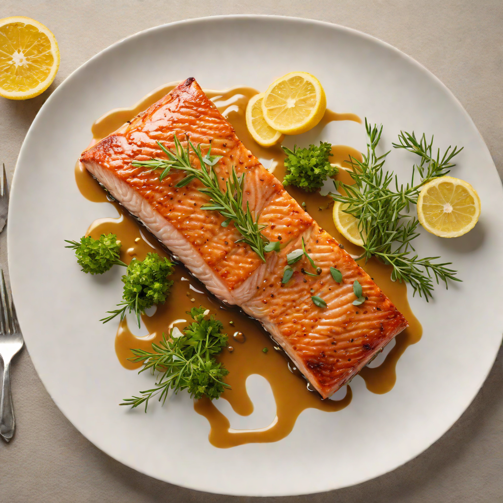 Grilled Tasmanian Salmon with Lemon Myrtle Glaze