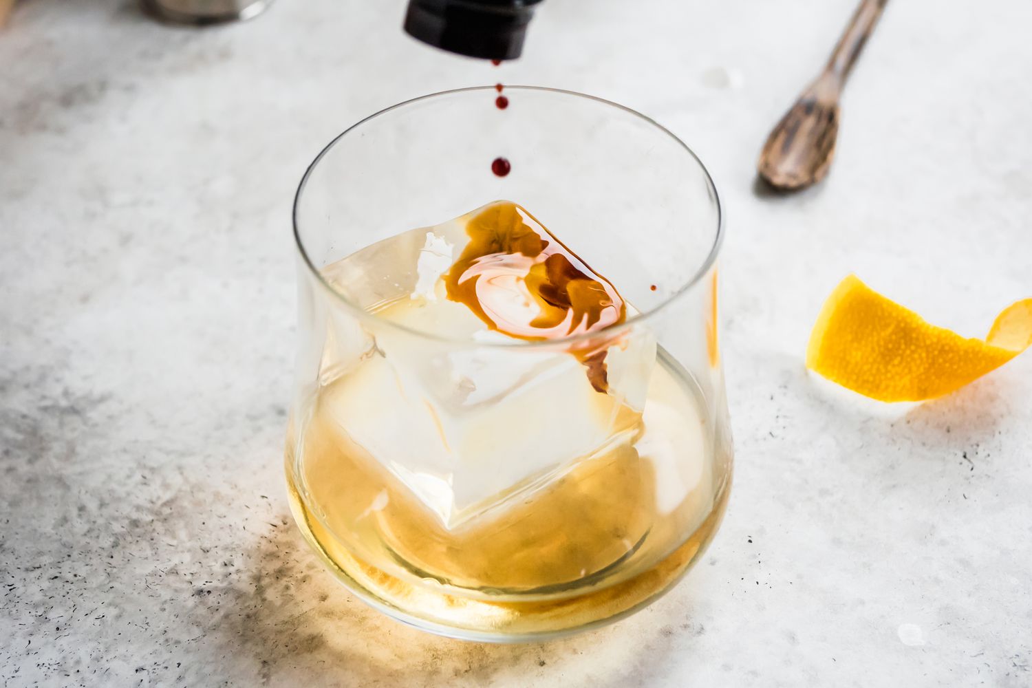 Stirred Honeyed Spiced Rum Old Fashioned