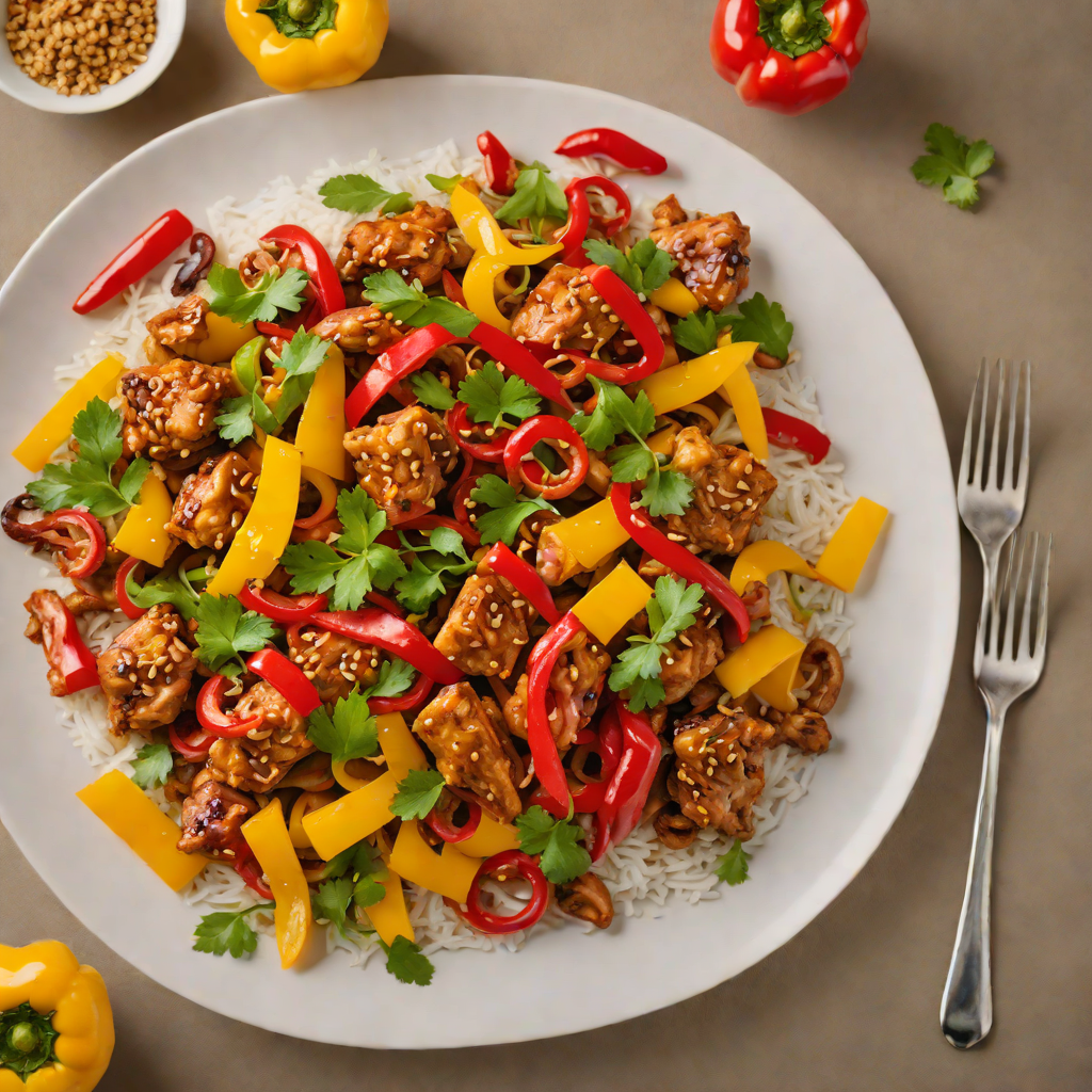 Sour Tamarind Chicken Stir Fry with Bell Peppers