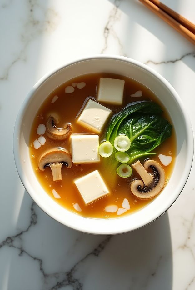 Miso-Ginger Broth with Silken Tofu and Bok Choy