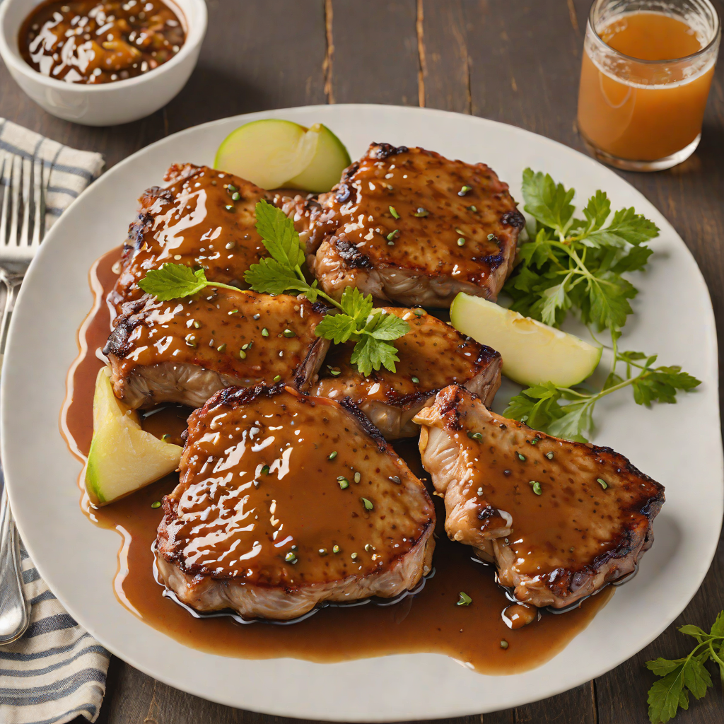 Whiskey-Infused Apple Cider Glazed Pork Chops