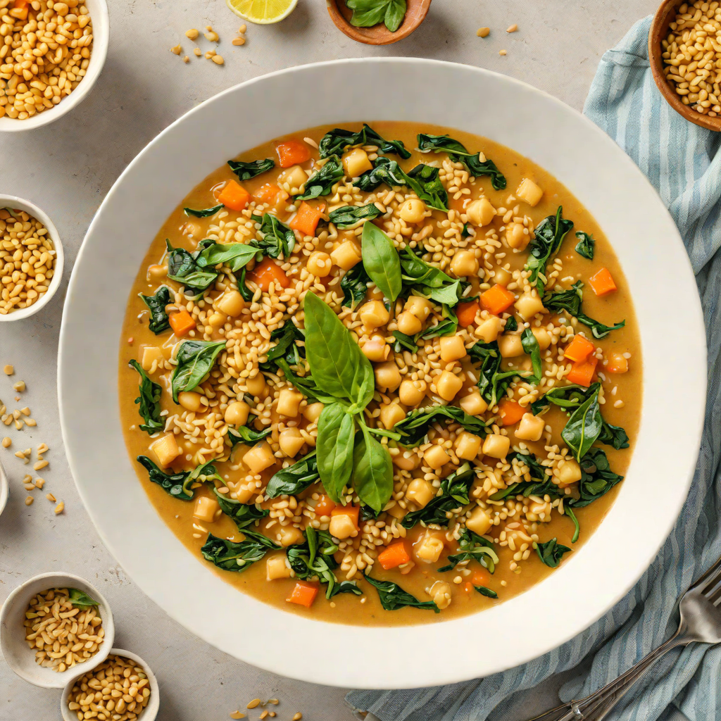 One-Pot Chickpea and Quinoa Stew with Spinach