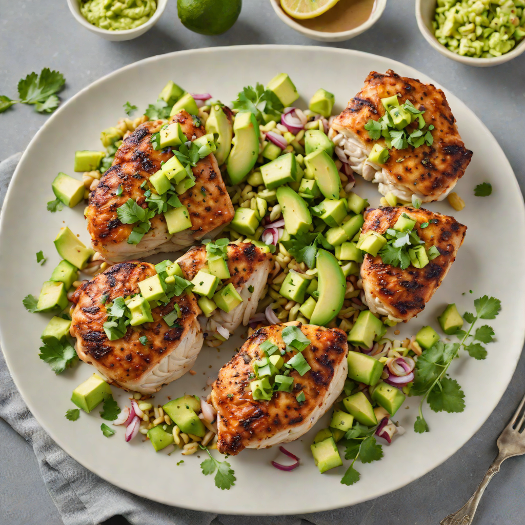 Pan-Seared Chicken Thighs with Roasted Garlic and Avocado Salsa