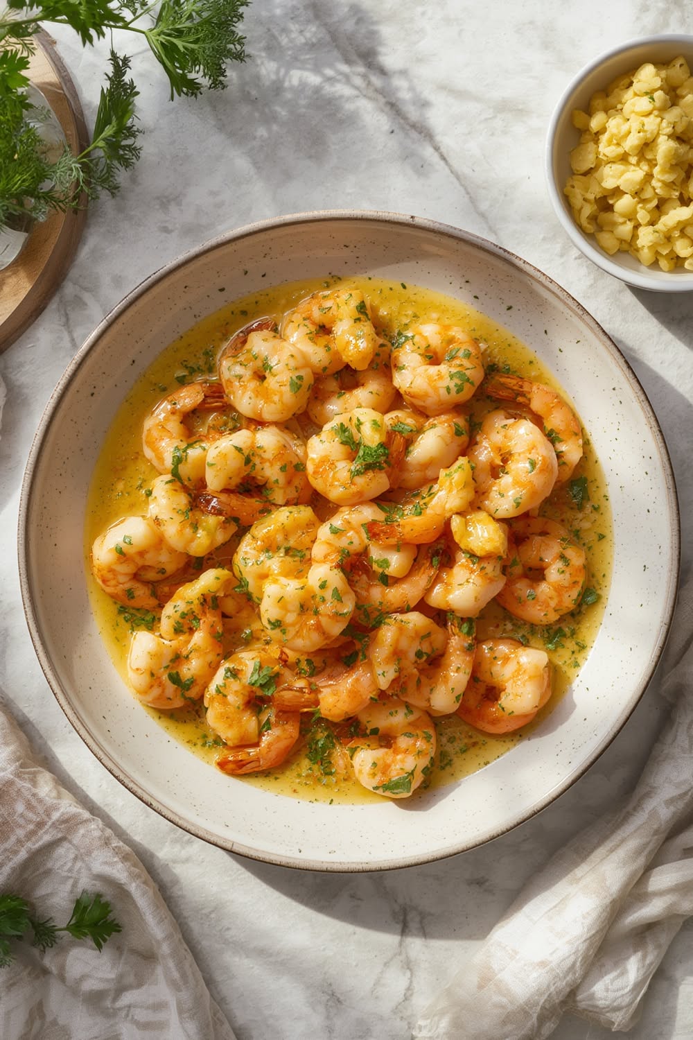 Garlic-Butter Shrimp with Lemon and Parsley