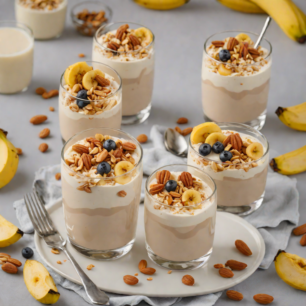 No-Bake Peanut Butter Banana Yogurt Parfaits