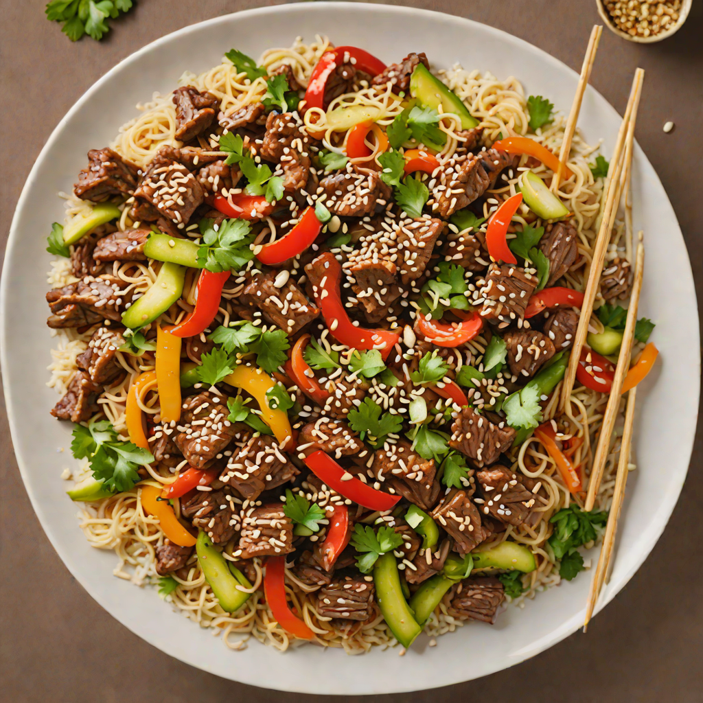 Spicy Korean-Style Beef Stir Fry with Garlic and Sesame