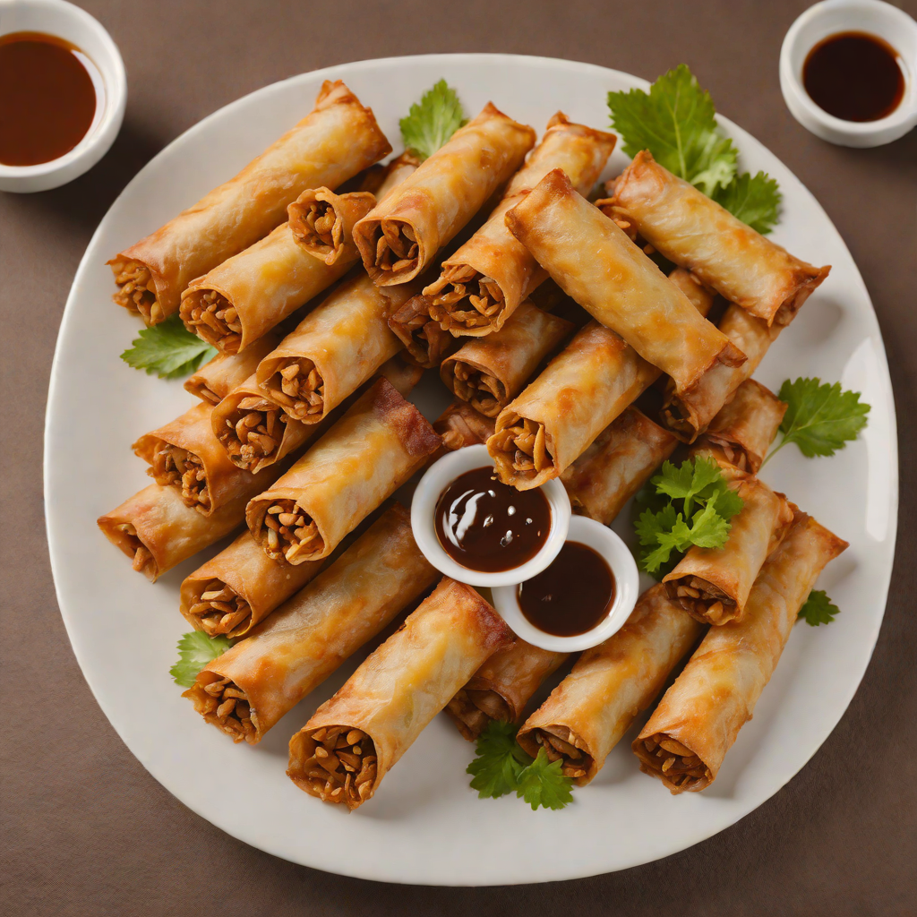 Pan-Fried Pork Lumpia with Savory Dipping Sauce