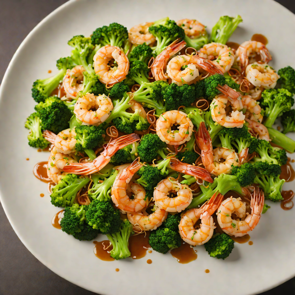 Stir-Fried Shrimp and Broccoli with Garlic Soy Glaze