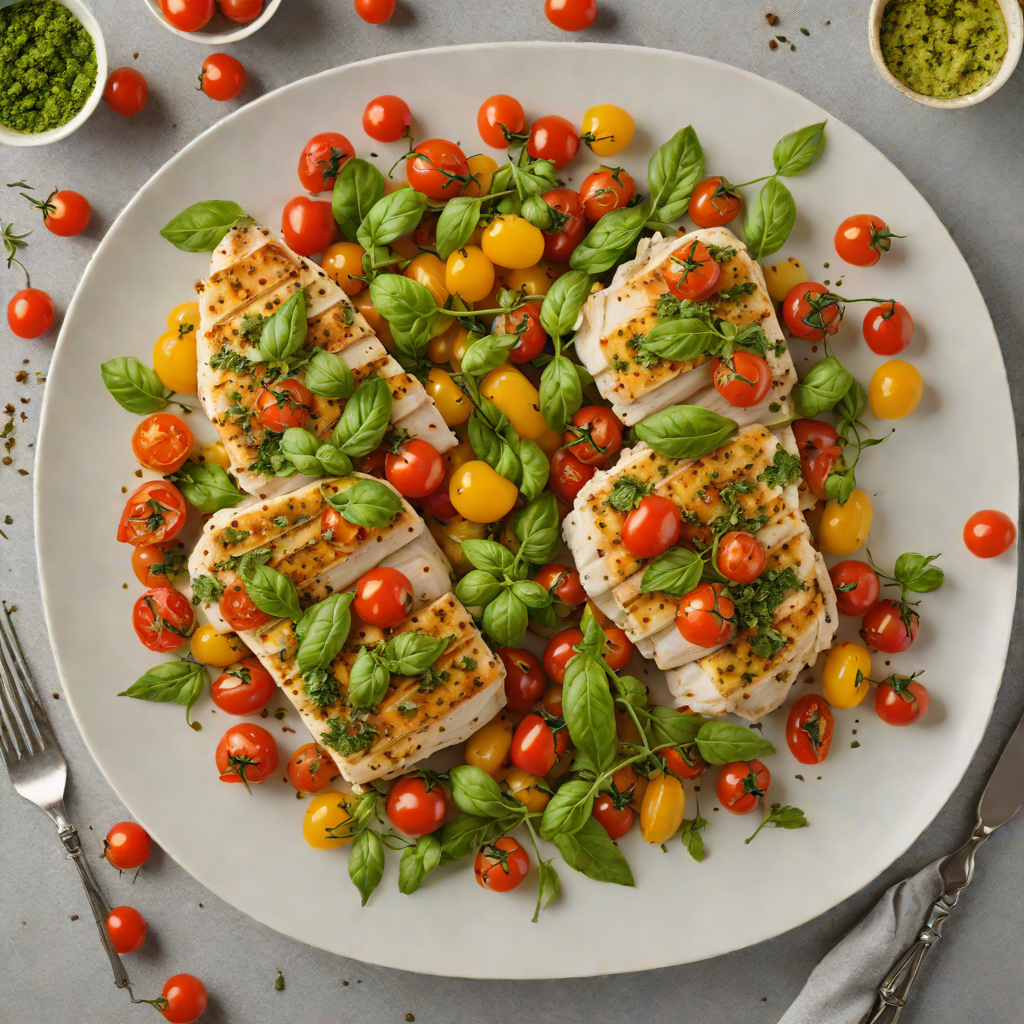 Sheet Pan Pesto Chicken with Roasted Cherry Tomatoes