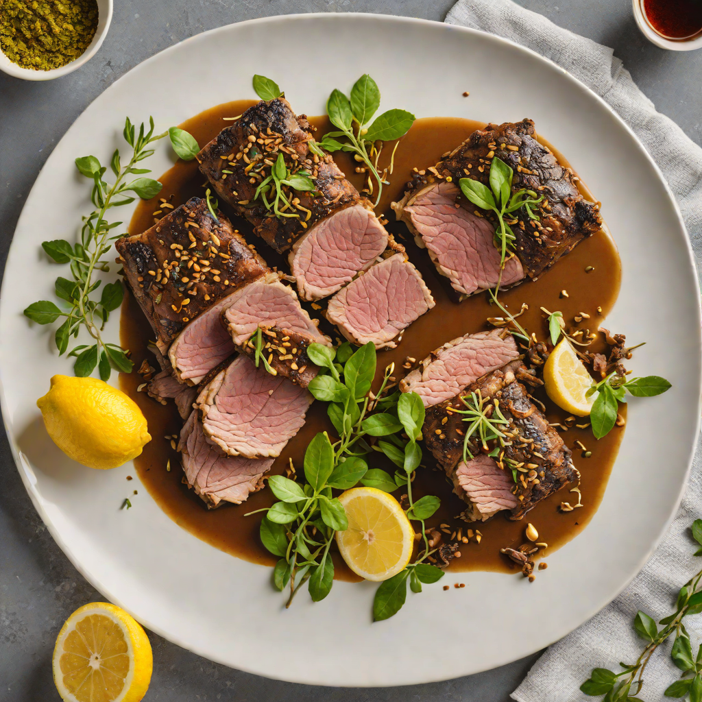 Slow-Roasted Lamb Shoulder with Lemon Myrtle and Wattleseed Rub