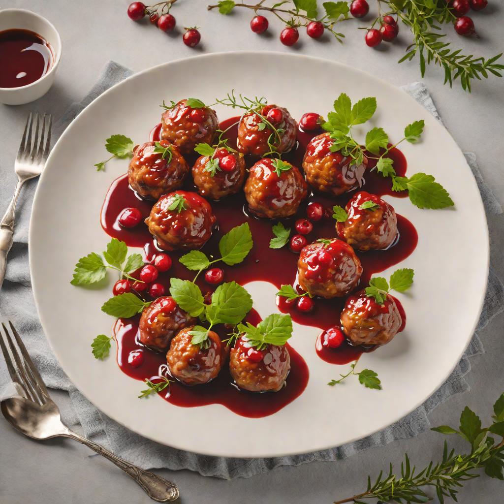 Nordic-Style Reindeer Meatballs with Lingonberry Sauce